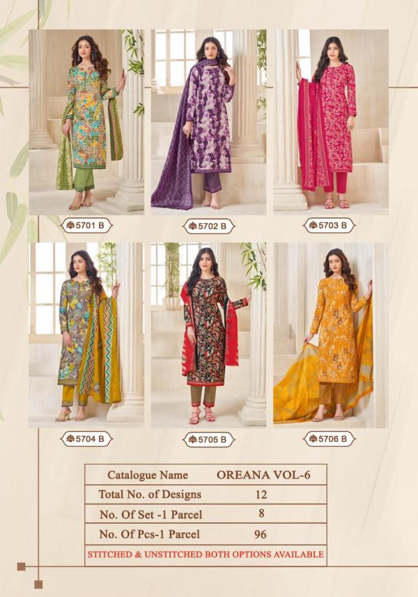 Kala Oreana Vol 6 Ready Made Cotton Collection